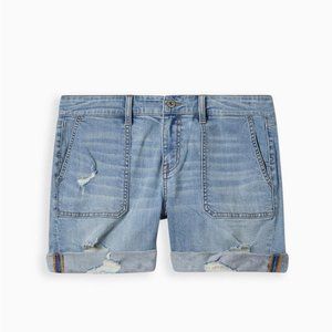 Torrid Mid vs Undone Distressed Shorts